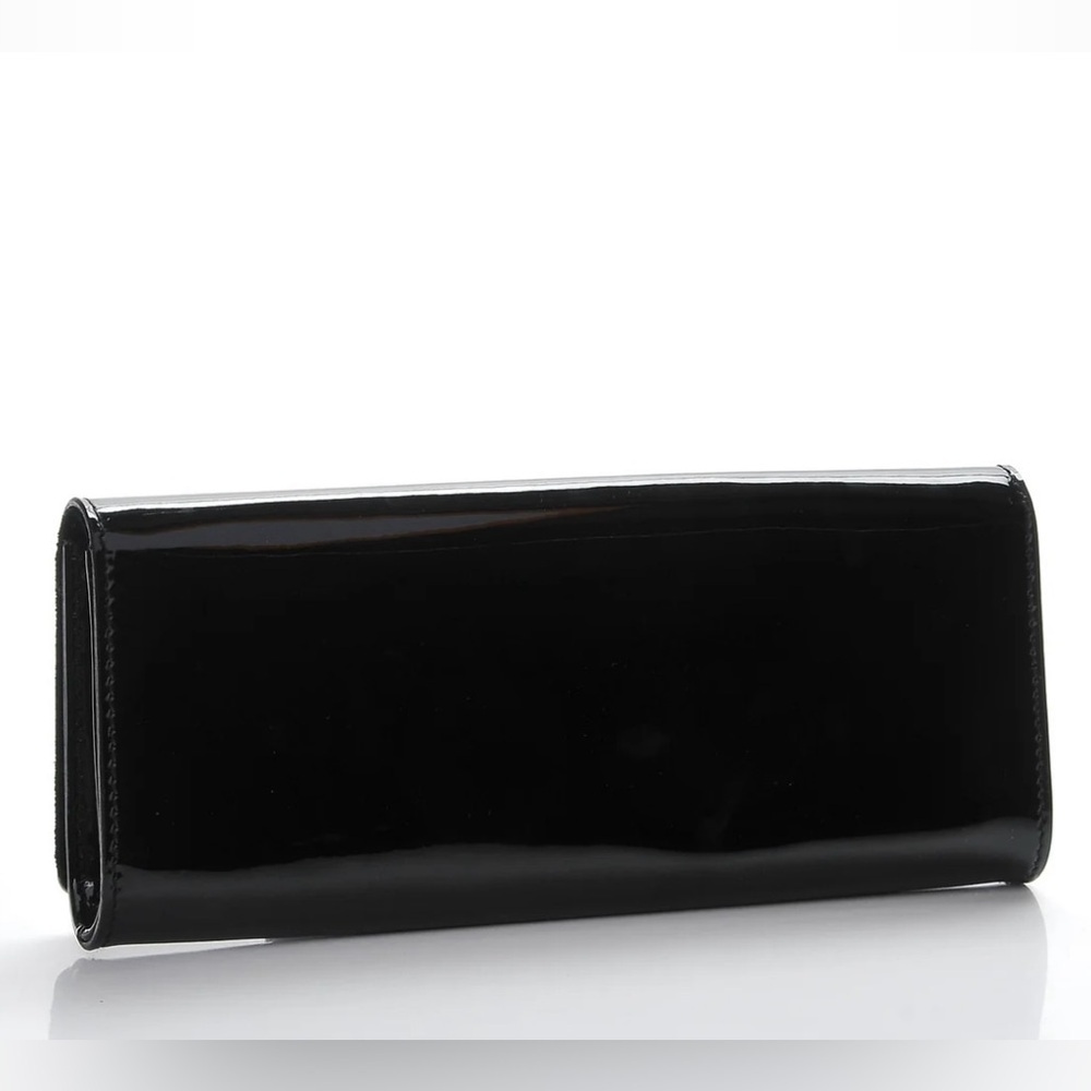 Gucci Black Patent Leather Clutch with Silver Buckle - Picture 6 of 13